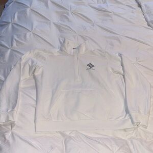 Columbia Men's White Zip-Up Sweater